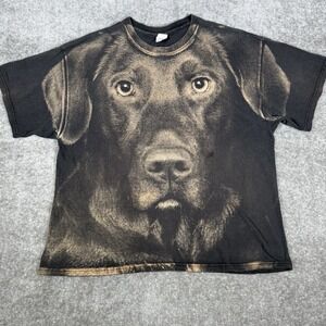 Labrador‎ Dog Delta T-Shirt Men's XL Black Brown Short Sleeve Crew Neck
